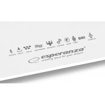 Esperanza EBS016W personīgie svari Square White Electronic personīgie svari