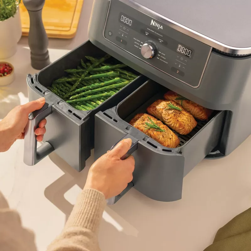 Karstā gaisa fritieris Ninja DZ400EU 9,5 L 2470 W pelēks dubultais