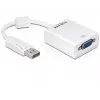 Video kabeļa adapteris DeLOCK 61766 0,125 m VGA DisplayPort balts