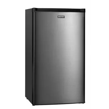 Brīvstāvošs ledusskapis MPM 112-CJ-16/AA — 82 L kopējā, 69 L ledusskapja, 11 L saldētavas, pelēks, 480×500×840 mm, atveramas durvis, E klase