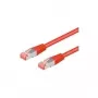Wentronic Goobay CAT 6a komutācijas kabelis, S/FTP (PiMF), sarkans, 3 m - LSZH bez halogēniem, varš (93786)