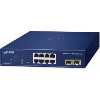 Pārvaldāms slēdzis PLANET 8-Port 10/100/1000T + 2-Port L2 Gigabit Ethernet