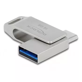 USB zibatmiņa DeLOCK 16 GB USB-C Type-A metāla korpuss