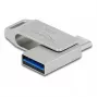 USB zibatmiņa DeLOCK 16 GB USB-C Type-A metāla korpuss