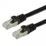 VALUE - Patch-kabelis - RJ-45 (M) to RJ-45 (M) - 1 m - FTP - CAT 6a - Halogen-Free, Moulded, Stranded, Flat - Melns (21.99.0831)