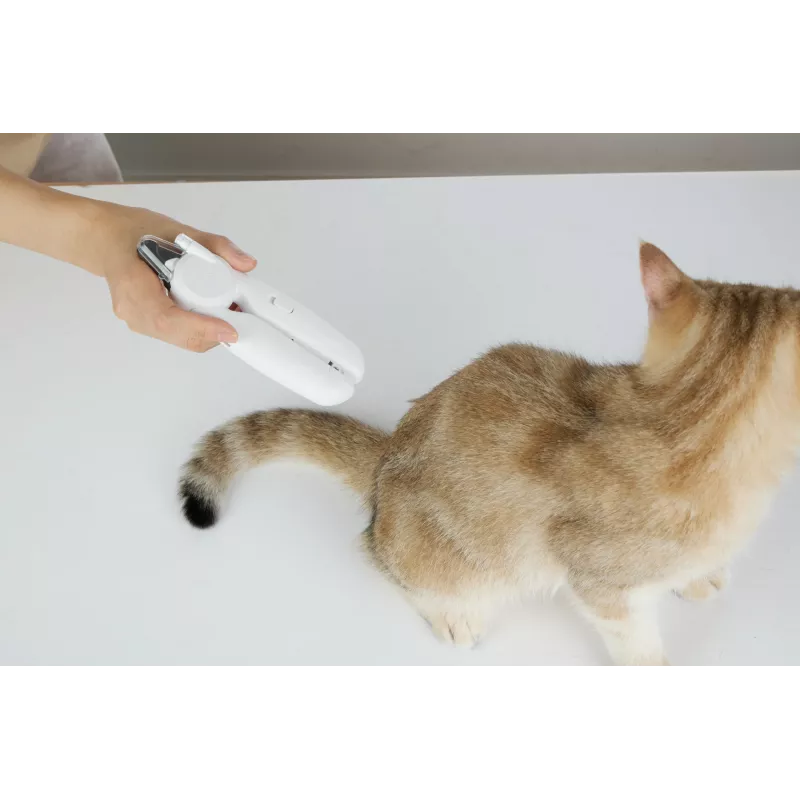 PETKIT PK-N1 mājdzīvnieku nagu grieznis LED giljotīna ar plastmasas rokturi