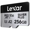 Atmiņas karte microSD 256GB C10 A2 U3 V30 205/150MB/s Silver Plus