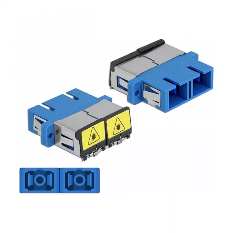 Optisko šķiedru savienotājs DeLOCK 86893 SC Duplex ligzda uz SC Duplex ligzdu, zils