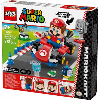 LEGO konstruktors 72043 Super Mario interaktīvais Mario Karts ar standarta kartingu