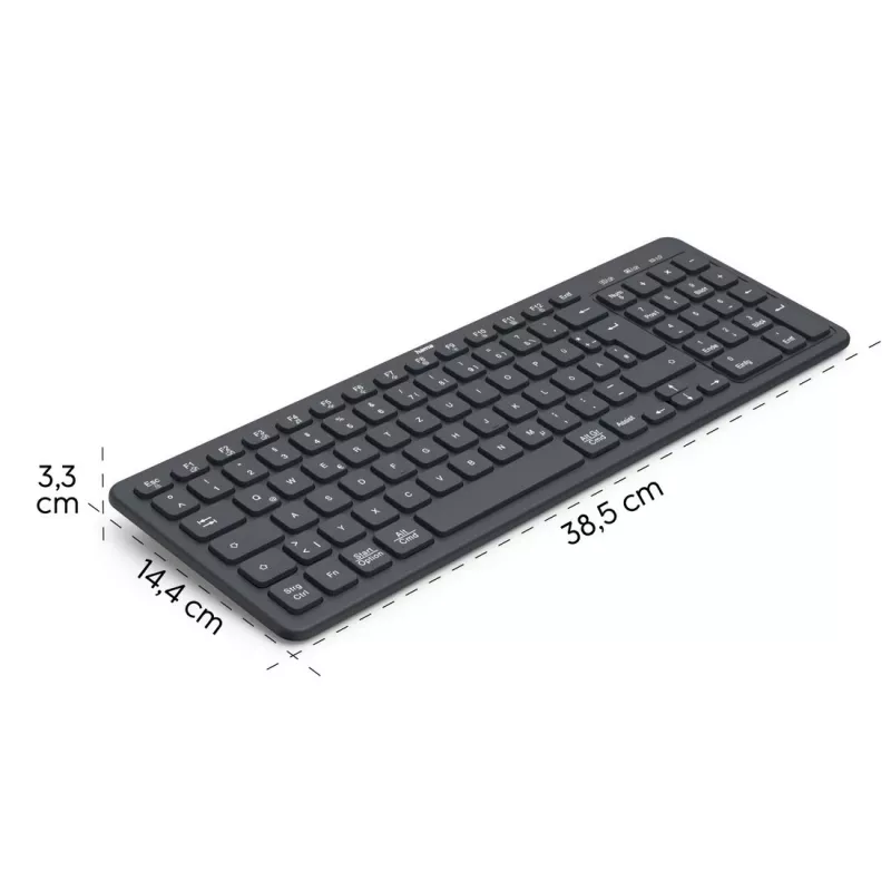 Bezvadu daudzaparatūras tastatūra WK-300 melna