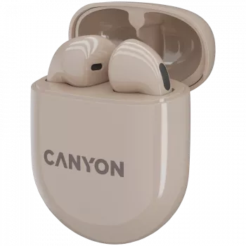 Canyon Bluetooth austiņas TWS-6 Gaming režīms/BT 5.3 bēšs mazumtirdzniecībai (CNS-TWS6BE)
