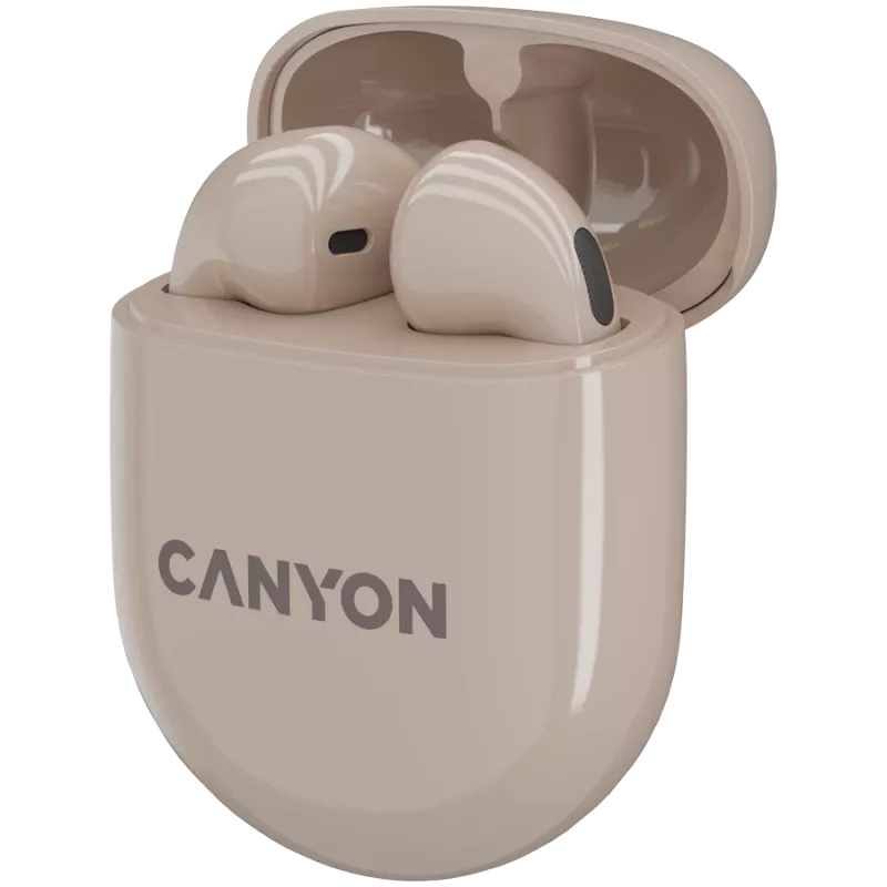 Canyon Bluetooth austiņas TWS-6 Gaming režīms/BT 5.3 bēšs mazumtirdzniecībai (CNS-TWS6BE)