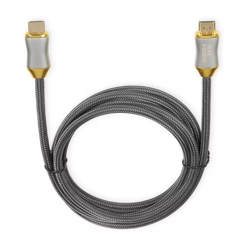 HDMI kabelis IBOX HD08 2 m, HDMI Type A tēviņš–tēviņš, HDMI 2.1, sudraba