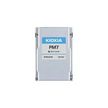 SSD Kioxia PM7-R 2.5 collu SAS 7,68 TB — BiCS FLASH TLC, 4200 MB/s lasīšana, 4100 MB/s rakstīšana