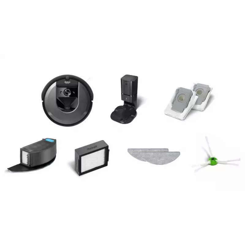 Robot Vacuum Cleaner iRobot Combo i8+ Bagless Melns