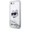 Karl Lagerfeld | Oriģinālais maciņš IPHONE SE 2022/SE 2020/7/8 Karl Lagerfeld Cietais maciņš ar Glitter Choupette galviņu (KLHCI8LNCHCS)
