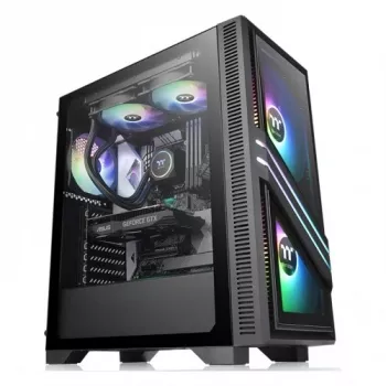 PC korpuss Thermaltake Versa T35 TG RGB Midi Tower Melns