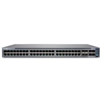 Juniper EX4100 48 portu 10/100/1000BaseT PoE+, 4x 10G SFP+ augšupsaites porti, 4x 25G SFP28 sakraušanas/augšupsaites porti, lieki ventilatori, 1 maiņstrāvas barošanas bloks JPSU-920-AC-AFO iekļauts (optika tiek pārdota atsevišķi) ar standarta programmatūr