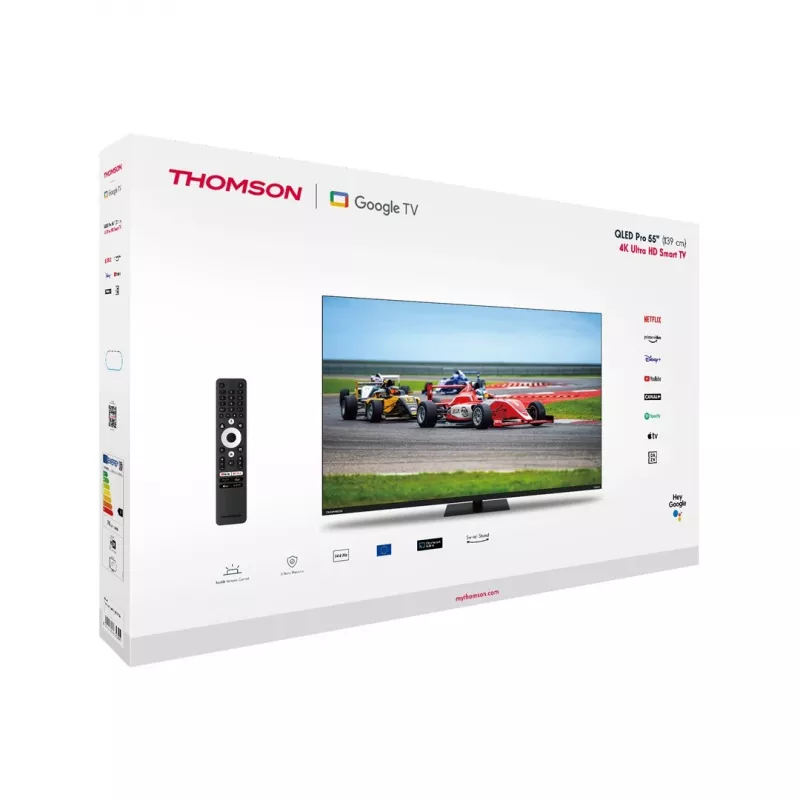 Thomson Q70 sērijas 55QG7C14 televizors 139,7 cm (55 inch) 4K Ultra HD Smart TV Wi-Fi Melns 350 cd/m²