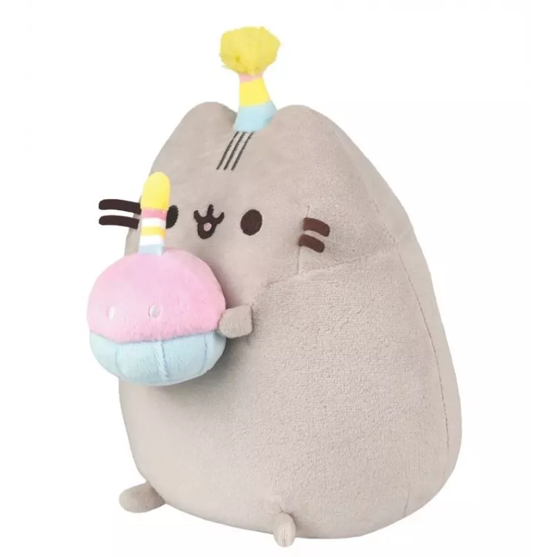 Plīša rotaļlieta Pusheen by Pusheen — 24 cm ar dzimšanas dienas cepuri un kūku