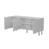 Kumode Cama Meble LUCCA 3D 165x40x80 cm, balta, skaidu plātnes korpuss