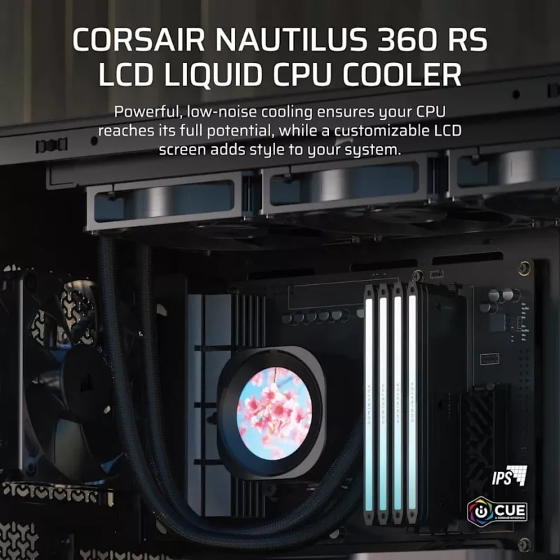 Universāls šķidruma dzesētājs Corsair Nautilus 360 RS 12 cm 2100 RPM melns