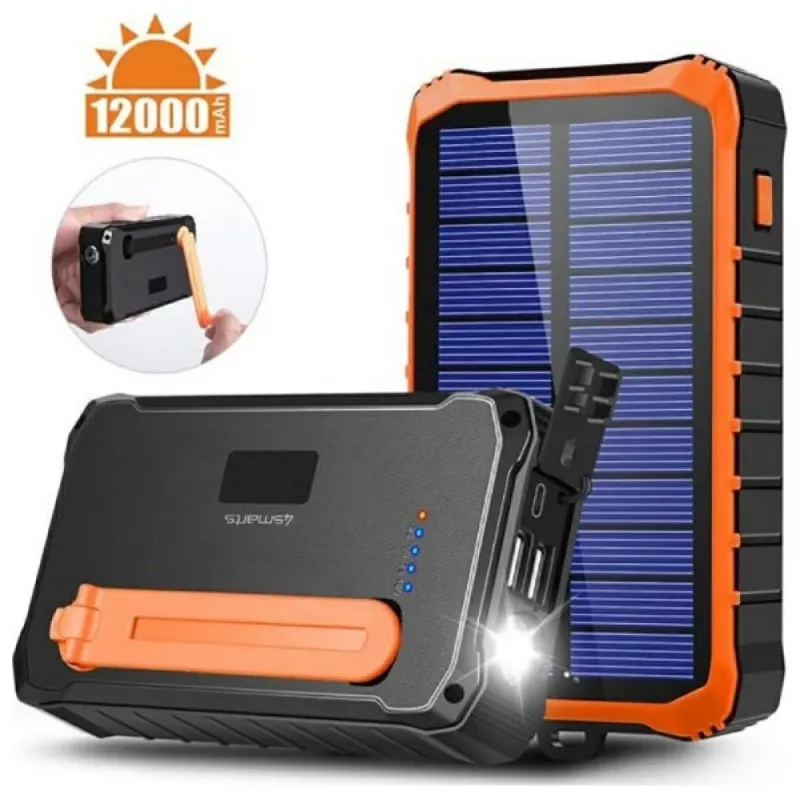 Powerbank Propper Solar 12000mAh pelēks