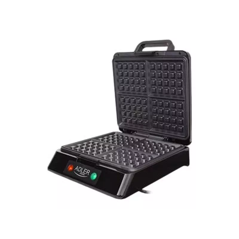 Adler AD 3036 vafeļu gludeklis 4 vafelēm Melns, Pelēks 1500 W
