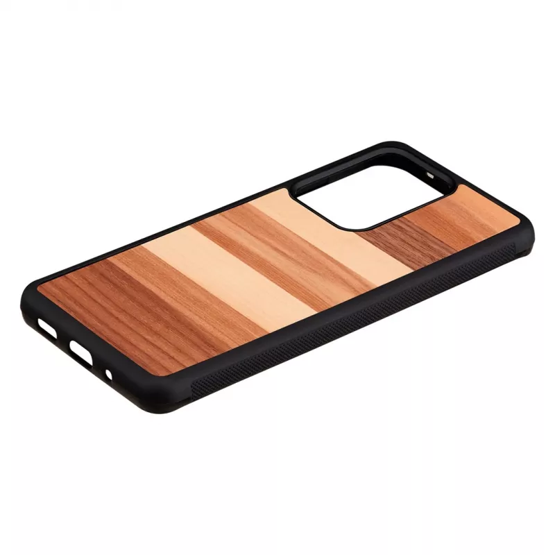 Aizsargājošs tālruņa maciņš man and wood Galaxy S20 Ultra — melna koka apdare