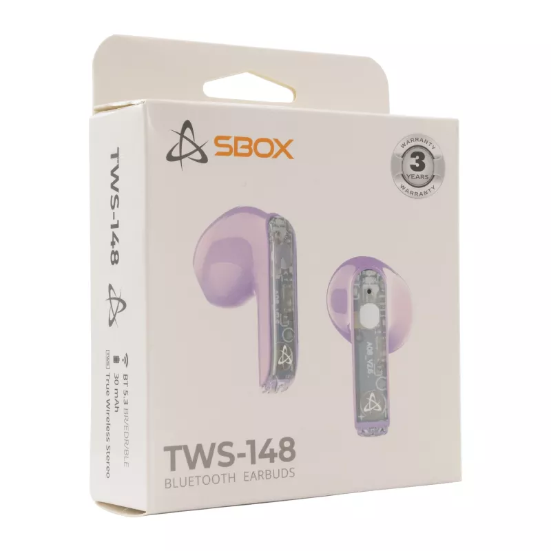 Austiņas SBOX EB-TWS148 violeta
