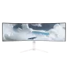 Izliekts monitors Arozzi Nova 49 collas (124.5 cm) Dual QHD 5120×1440 LED VA, 32:9, 4 ms, USB centrmezgls, skaļruņi, balts