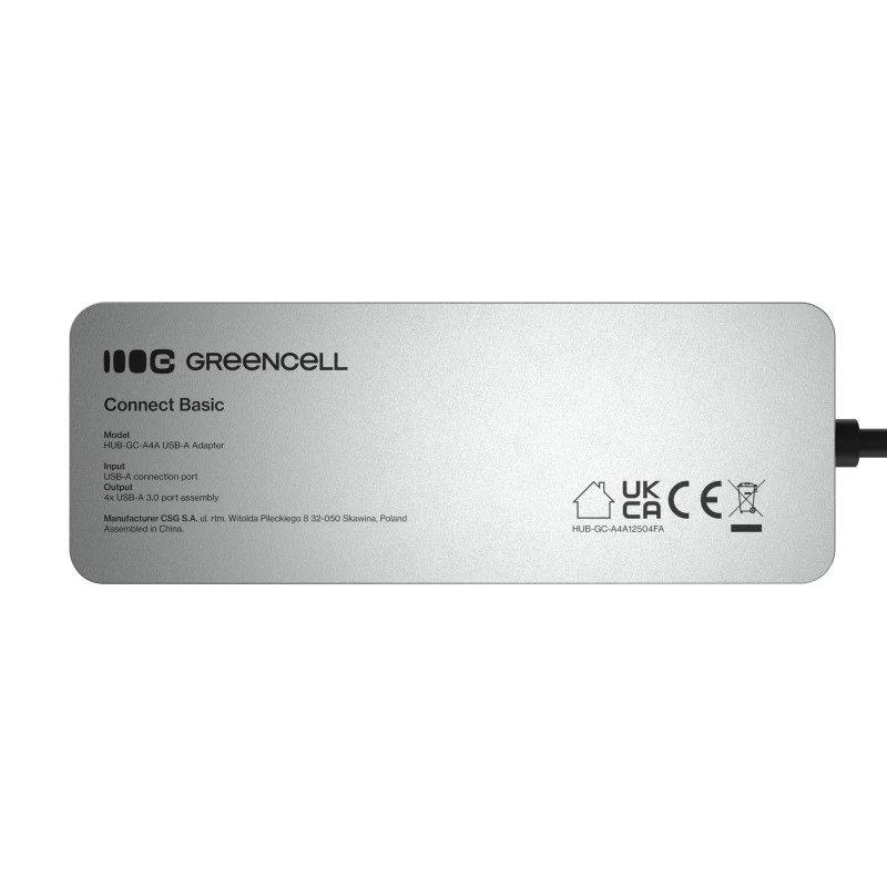 USB centrmezgls zaļa Cell HUB-GC-A4A — 4 portu USB-A 3.0 centrmezgls