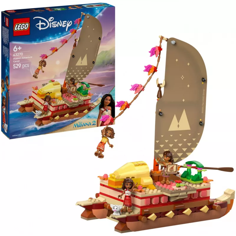 LEGO 43270 klucīšu komplekts — 529 elementi, 3 minifigūras, 260×120×220 mm, 0,198 kg, sudraba