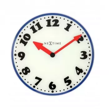 NeXtime klok 8151 Boy, Ø43 cm, sienas, balts/zils/melns/sarkans