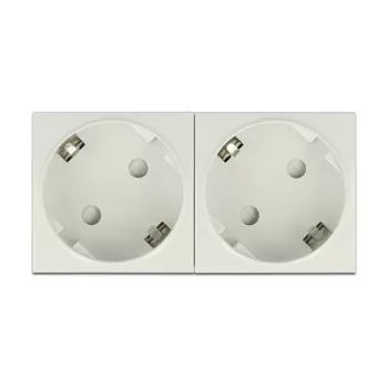 Sienas kontaktligzda DELOCK 81325 CEE 7/3, 250 V, 16 A, balta, ABS, 45×90×40 mm (5 gab.)