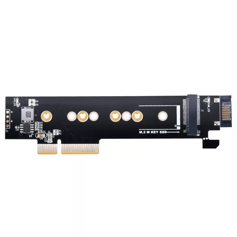 Silverstone SST-ECM28 M.2/SATA adapterkarte, PCIe 4.0, 1x M-Key, 1x SATA