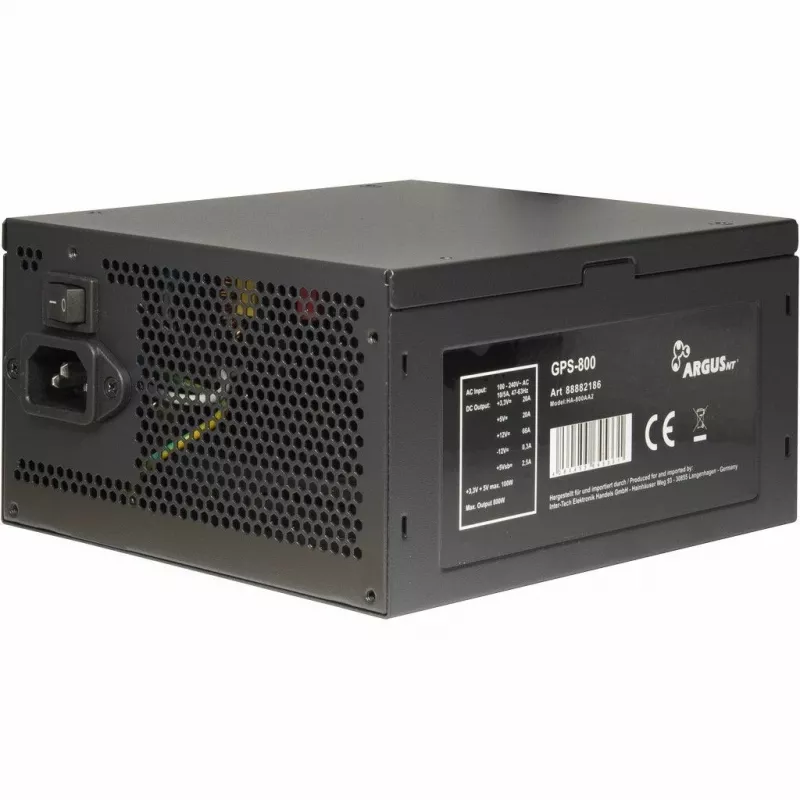 Barošanas bloks Inter-Tech Argus GPS-800 800W, 80+ Gold, ATX, 14cm ventilators