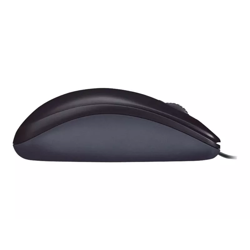 Logitech M90 vadu optiskā biroja pele — 1000 DPI, piemērota abām rokām, USB Type-A, melna