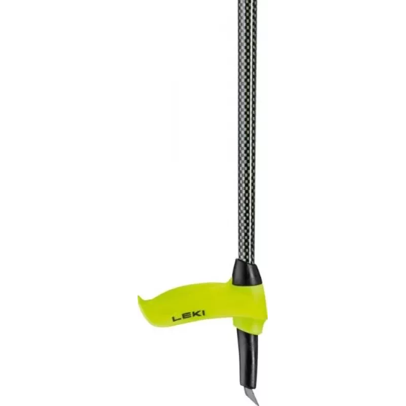 Nūjošanas nūjas Leki Guide 2 — alumīnijs, maksimālais garums 150 cm, svars 271 g, Lock Security Strap neilons, kāta Ø1.6 cm, melnas