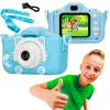 Bērnu digitālā kamera Extralink H27 Single Blue — 1080P 30 kadri/s, 2,0 collu ekrāns