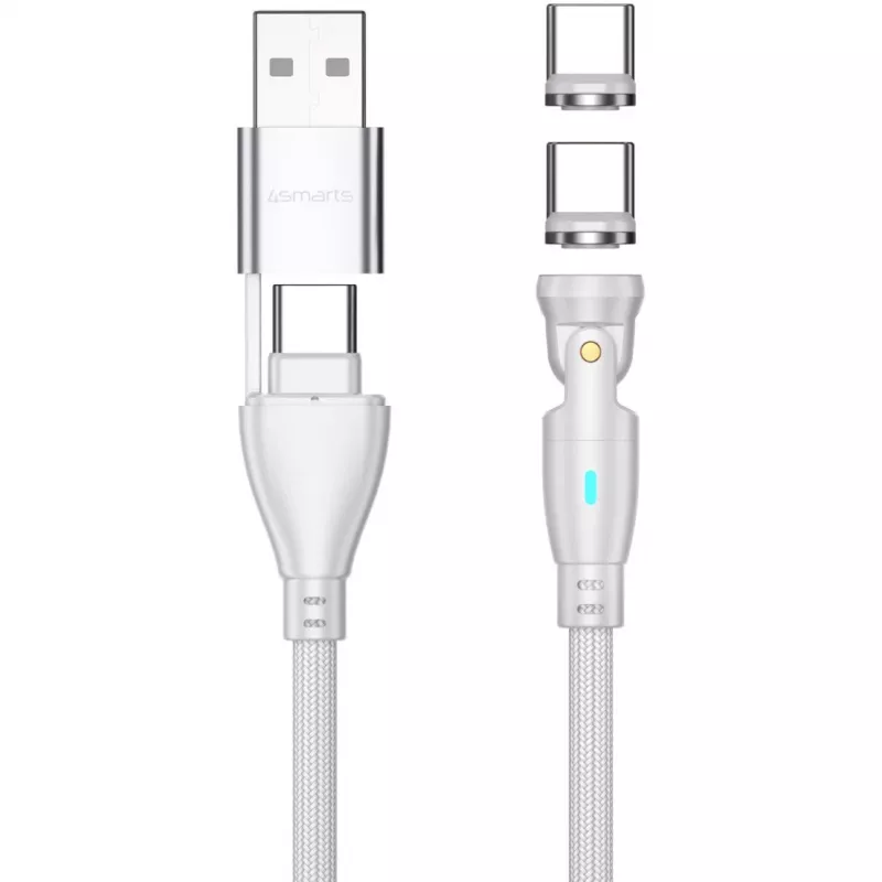 USB kabelis 4smarts 541236 USB 2.0 1.8 m USB C Balts
