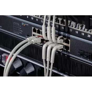 Digitus CAT 6A F-FTP lokans ielāpu vads, varš, 5 m, pelēks, 10 gab.