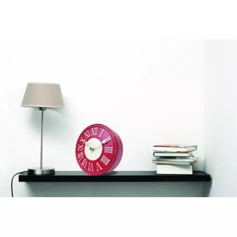 NeXtime klok 5187ro London Table, Ø16 cm, Wall, Sarkans/ Balts