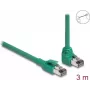 DeLOCK RJ45 tīkla kabelis PROFINET SF/UTP 90° leņķī 3 m zaļš