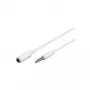 Wentronic Goobay 3,5 mm ligzdas pagarinātāja kabelis, balts, 1,5 m - 3,5 mm spraudnis (4 kontaktu, stereo) > 3,5 mm ligzda (4 kontaktu, stereo) (62361)