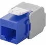 Wentronic Goobay CAT 6a KeyStone RJ45 ligzda, neekranēta, 500MHz, zili balta (90688)