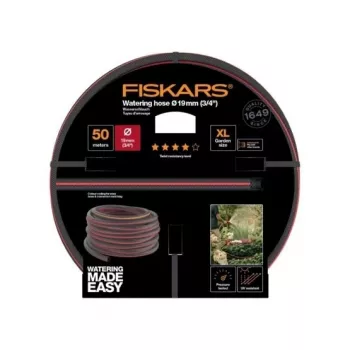 Dārza šļūtene Fiskars 1027111 50 m virszemes melna sarkana