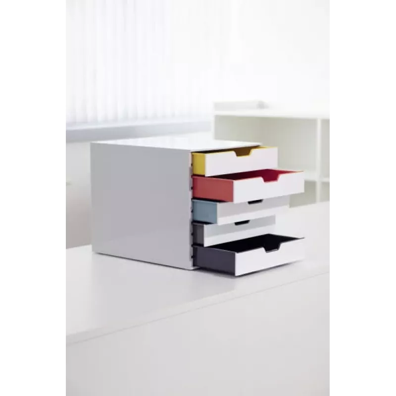 Dokumentu glabāšanas kaste Durable VARICOLOR Mix 5 Plastmasa Daudzkrāsains Balts 762527