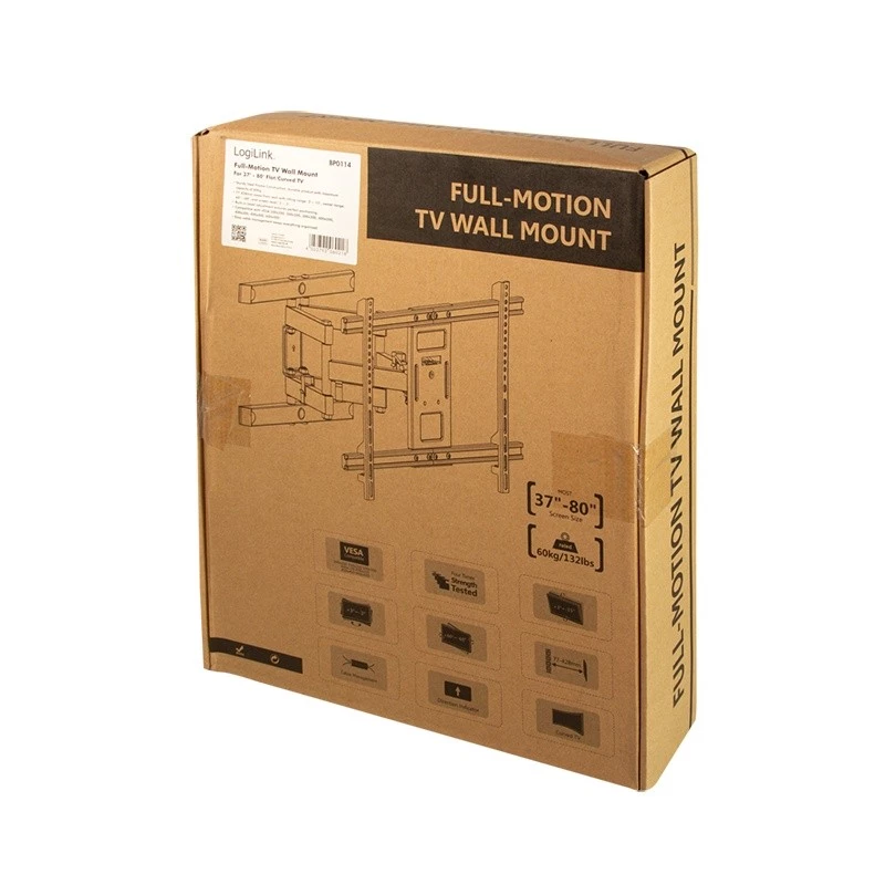 TV stiprinājums LogiLink BP0114 2,03 m (80 collas) Melns