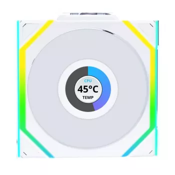 Lian Li UNI FAN SL Wireless LCD ARGB 120mm Balts 3 iepakojums